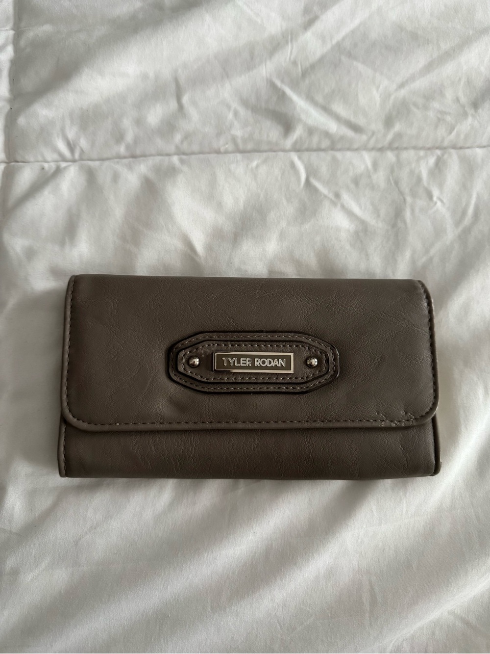 Tyler Rodan Taupe Brown Women's Wallet with Branded Plaque